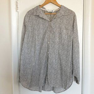 Old Navy Leopard Print Button Up Shirt
